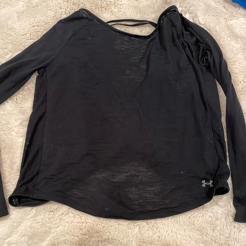 Under armour burnout long sleeve tee with open back